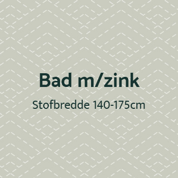 Badeforhæng m. zink stofbredde under 180cm