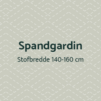 Spandgardin stofbredde under 160 cm